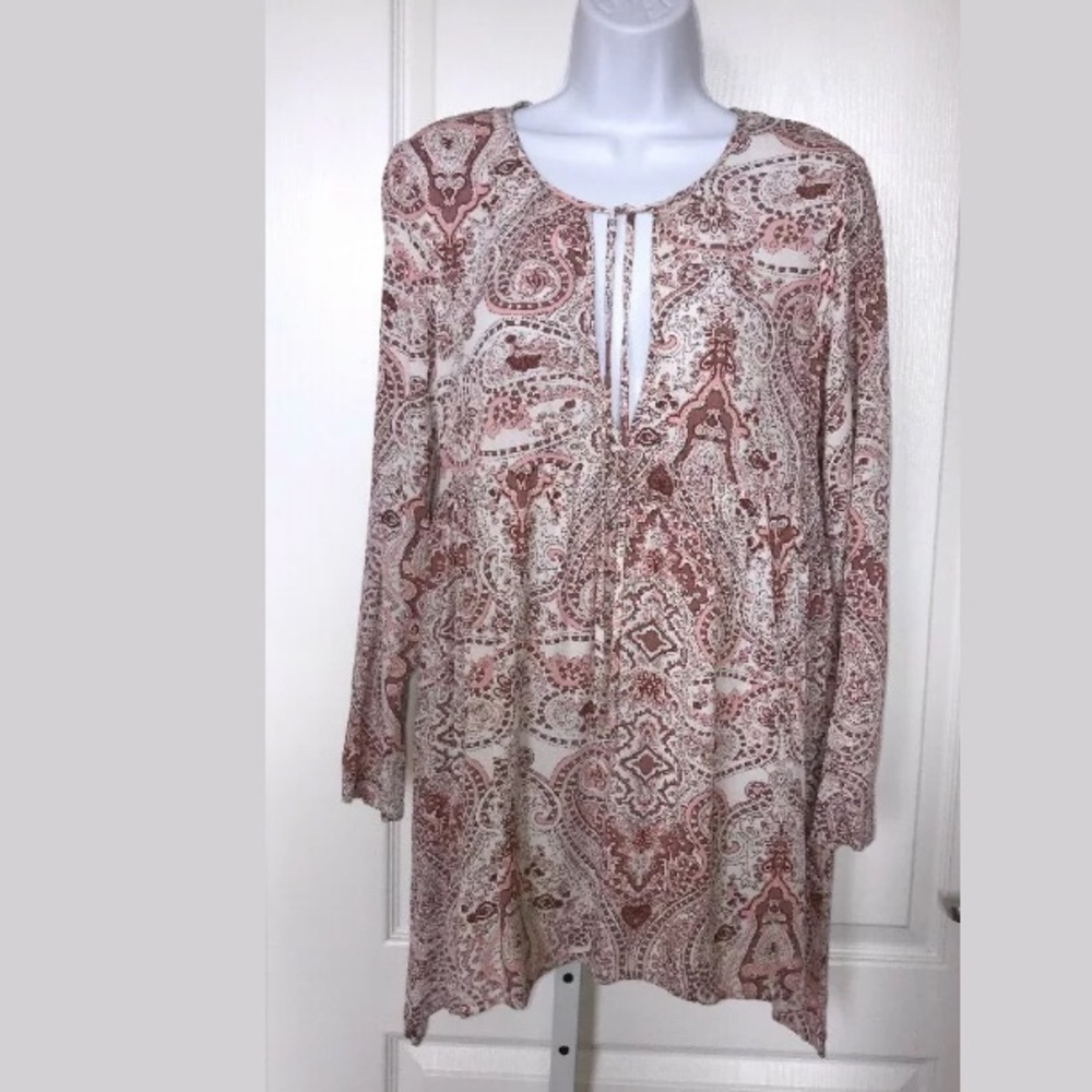 COPY - Anthropologie Lilka Pink Paisley Dress Tun… - Picture 6 of 8